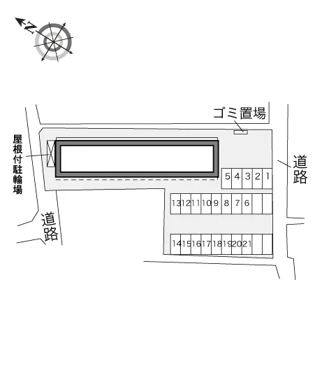 ★手数料０円★高砂市今市１丁目　月極駐車場（LP）